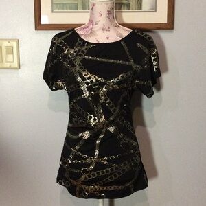 B-Wear Black & Gold Top